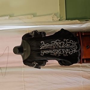 Forever Brand Lace Cutwork Blouse